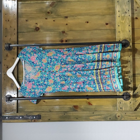 BOUTIQUE Dresses & Skirts - KIRUNDO FLORAL DRESS SIZE XL FLOWY LIGHTWEIGHT SUMMER SPRING GARDEN FUN EUC
